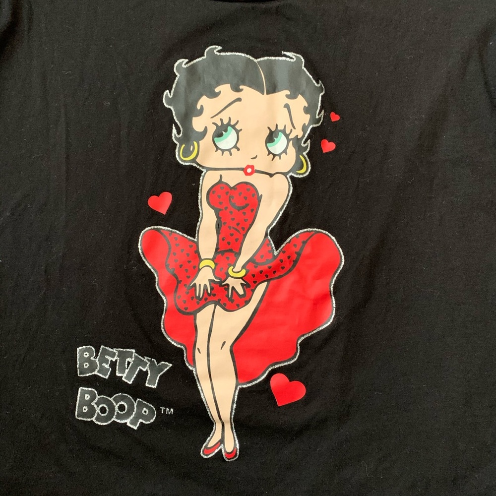 Betty Boop Black Tshirt Medium - Picture 3 of 6
